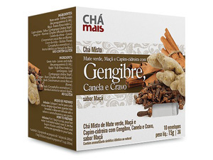 CHÁ MISTO GENGIBRE, CANELA E CRAVO 10sch.