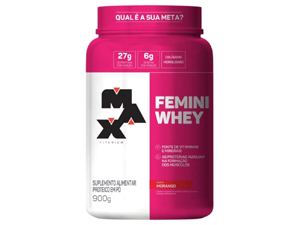 FEMINI WHEY 900g (MORANGO)